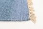 Indian Kalista 4'0" x 6'0" Flat-weave Wool Slate Blue Kilim
