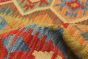 Turkish Bold and Colorful 6'8" x 9'10" Flat-Weave Wool Kilim 