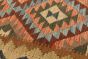 Turkish Bold and Colorful 3'3" x 4'11" Flat-weave Wool Multi Color Kilim