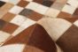 Argentina Cowhide Patchwork 4'11" x 8'0" Handmade Leather Rug 