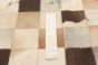 Argentina Cowhide Patchwork 5'7" x 7'9" Handmade Leather Rug 