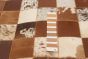 Argentina Cowhide Patchwork 5'3" x 7'5" Handmade Leather Rug 