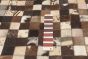 Argentina Cowhide Patchwork 5'6" x 7'7" Handmade Leather Rug 