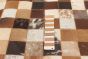 Argentina Cowhide Patchwork 4'11" x 7'10" Handmade Leather Rug 