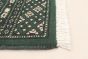 Pakistani Finest Peshawar Bokhara 4'2" x 6'0" Hand-knotted Wool Dark Green Rug