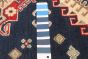 Afghan Finest Gazni 2'11" x 9'7" Hand-knotted Wool Dark Navy Rug