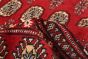Pakistani Finest Peshawar Bokhara 5'11" x 9'6" Hand-knotted Wool Dark Red Rug