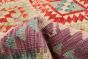 Turkish Bold and Colorful 4'0" x 6'0" Flat-Weave Wool Kilim 