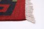 Turkish Bold and Colorful 4'9" x 6'4" Flat-Weave Wool Kilim 