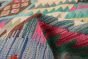 Turkish Bold and Colorful 5'8" x 8'0" Flat-Weave Wool Kilim 