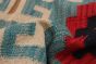 Turkish Bold and Colorful 4'9" x 6'6" Flat-Weave Wool Kilim 