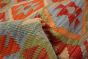 Turkish Bold and Colorful 5'0" x 6'7" Flat-Weave Wool Kilim 