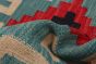 Turkish Bold and Colorful 4'10" x 6'3" Flat-Weave Wool Kilim 