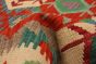 Turkish Bold and Colorful 3'3" x 4'9" Flat-Weave Wool Kilim 
