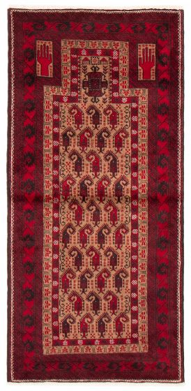 Bordered  Tribal Brown Area rug 3x5 Afghan Hand-knotted 388938