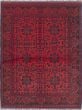 Traditional Red Area rug 4x6 Afghan Hand-knotted 192013