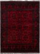 Traditional  Tribal Red Area rug 4x6 Afghan Hand-knotted 243979