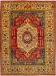 Bordered  Traditional Red Area rug 6x9 Afghan Hand-knotted 272778