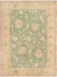 Bordered  Floral Green Area rug 9x12 Turkish Hand-knotted 281275