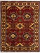 Bordered  Geometric Red Area rug 4x6 Afghan Hand-knotted 281362