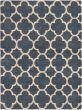 Moroccan  Transitional Blue Area rug 4x6 Indian Hand-knotted 283116