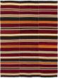 Bohemian  Stripes Red Area rug 5x8 Turkish Flat-weave 292170