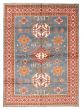 Bordered  Traditional Blue Area rug 9x12 Indian Hand-knotted 310363