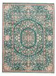 Bordered  Traditional Green Area rug 9x12 Pakistani Hand-knotted 317819