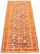 Bordered  Tribal Orange Runner rug 10-ft-runner Turkish Hand-knotted 320292