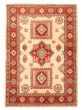 Bordered  Tribal Ivory Area rug 3x5 Afghan Hand-knotted 329294