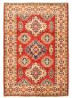 Bordered  Tribal Red Area rug 3x5 Afghan Hand-knotted 329309
