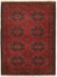 Bordered  Tribal Red Area rug 3x5 Afghan Hand-knotted 329649