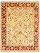 Bordered  Traditional Ivory Area rug 9x12 Pakistani Hand-knotted 337492