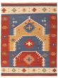 Flat-weaves & Kilims  Traditional Blue Area rug 5x8 Turkish Flat-weave 339494
