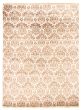 Casual  Transitional Brown Area rug 5x8 Indian Hand-knotted 345531