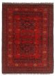 Bordered  Traditional Red Area rug 3x5 Afghan Hand-knotted 347938