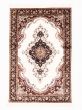 Bordered  Traditional White Area rug 3x5 Indian Hand-knotted 348818