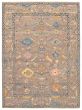 Bordered  Traditional Grey Area rug 9x12 Pakistani Hand-knotted 366969