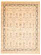 Bordered  Traditional Ivory Area rug 6x9 Pakistani Hand-knotted 367070