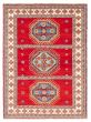Bordered  Traditional Red Area rug 5x8 Indian Hand-knotted 370530