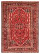 Bordered  Traditional Red Area rug 6x9 Turkish Hand-knotted 370817