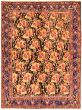 Bordered  Floral Black Area rug 6x9 Turkish Hand-knotted 371493