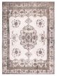Bordered  Transitional Ivory Area rug 9x12 Turkish Hand-knotted 375142