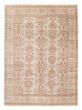 Bordered  Traditional Grey Area rug 9x12 Indian Hand-knotted 375804