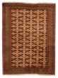 Bordered  Traditional Brown Area rug 3x5 Pakistani Hand-knotted 376014