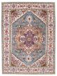Bordered  Traditional Blue Area rug 9x12 Indian Hand-knotted 377253