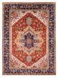 Bordered  Traditional Brown Area rug 9x12 Indian Hand-knotted 377604