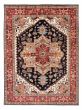 Bordered  Traditional Blue Area rug 9x12 Indian Hand-knotted 377605