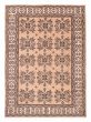 Bordered  Tribal Brown Area rug 8x10 Turkish Hand-knotted 378162
