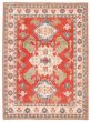 Bordered  Geometric Red Area rug 8x10 Afghan Hand-knotted 378610
